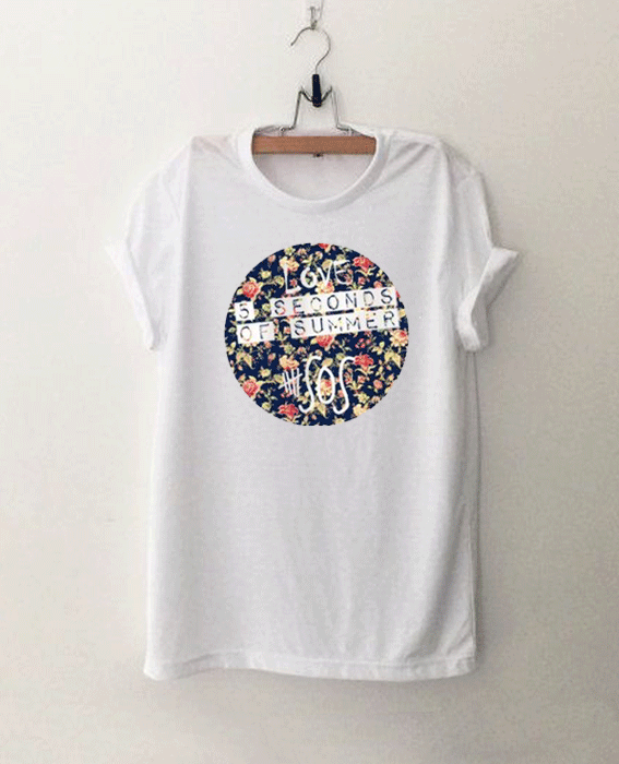 5 second of summer Flower Unisex Tshirt 5 second of summer Flower Unisex Tshirt