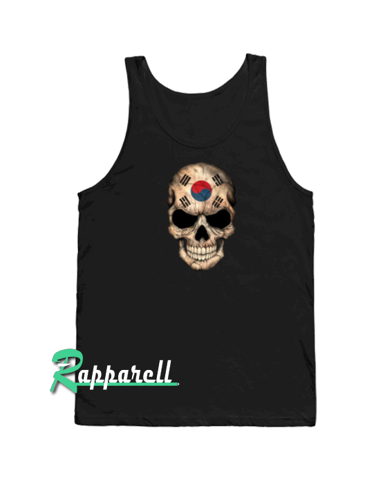 South Korean Flag Skull Tank top South Korean Flag Skull Tank top