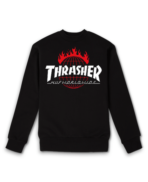 Thrasher Huf Worldwide Sweatshirt Thrasher Huf Worldwide Sweatshirt