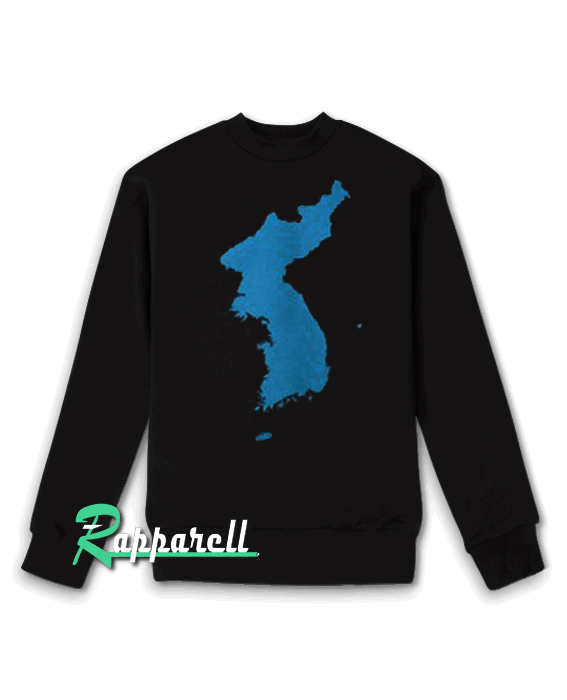Korean Peninsula Map Sweatshirt Korean Peninsula Map Sweatshirt