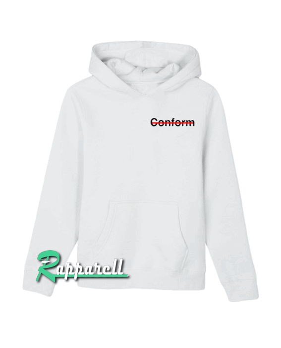 Never Conform Crossed Out Red Line U Hoodie Never Conform Crossed Out Red Line U Hoodie
