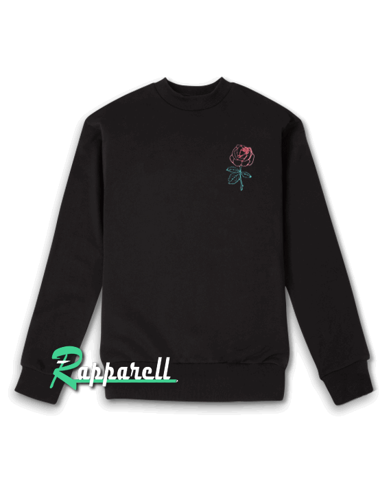 Rose Single Flower Sweatshirt Rose Single Flower Sweatshirt