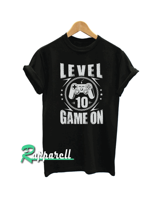 Level 10 Game On Youth Boys Gamer Tshirt Level 10 Game On Youth Boys Gamer Tshirt