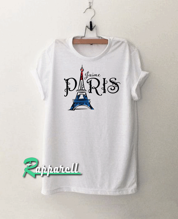 Paris (i Love Paris) Eiffel Tower French Flag Tshirt