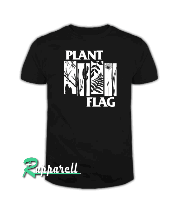 Plant Flag White Print Tshirt Plant Flag White Print Tshirt