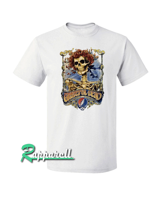 Grateful Dead Skull and Roses Big Berth Tshirt Grateful Dead Skull and Roses Big Berth Tshirt