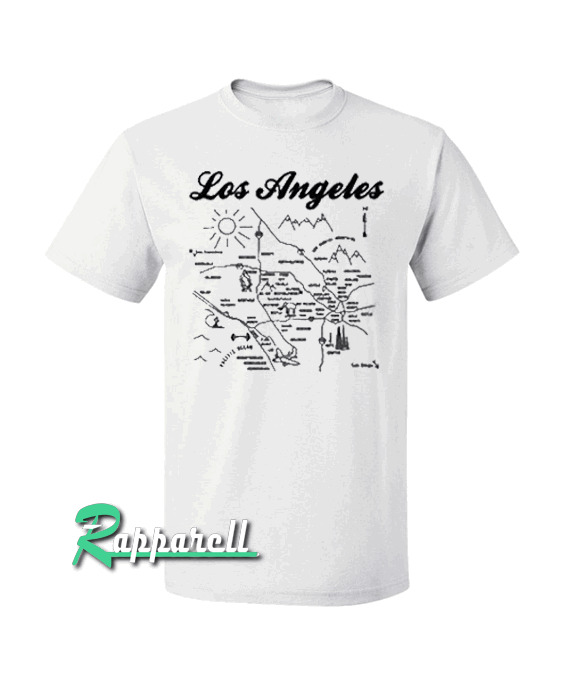 Los Angeles Map Tshirt Los Angeles Map Tshirt