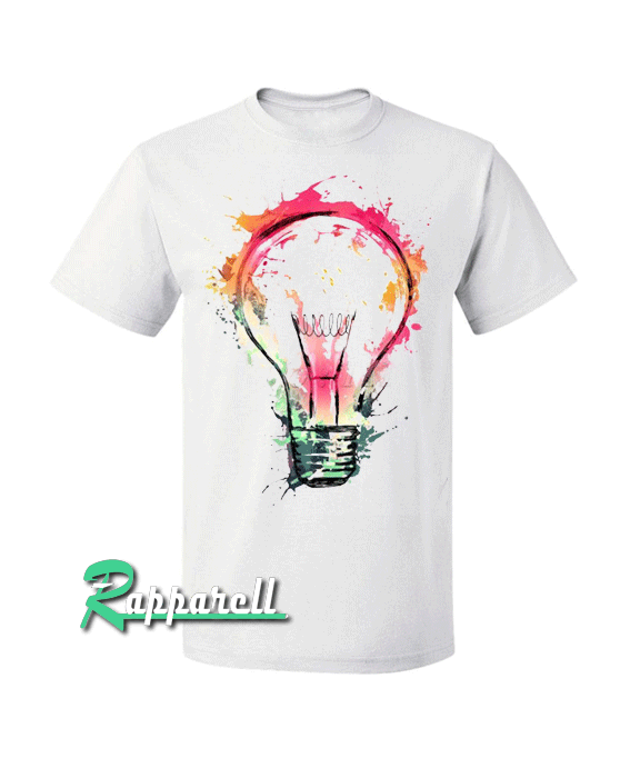Men's Cool Painted Bulb Design Tshirt Men's Cool Painted Bulb Design Tshirt