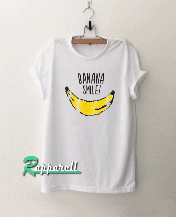 Banana Smile Fruit Print Tshirt Banana Smile Fruit Print Tshirt