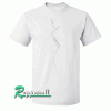 One line Nude on White Tshirt