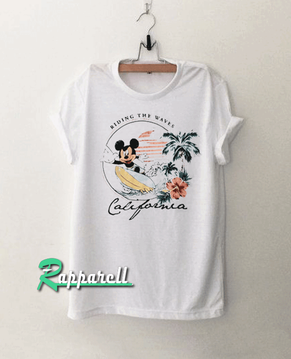 Riding The Waves California Mickey Mous Tshirt Riding The Waves California Mickey Mous Tshirt