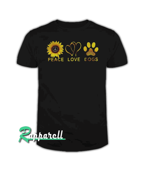 Hippie peace sunflower love and dogs Tshirt Hippie peace sunflower love and dogs Tshirt