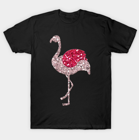 Glitter flamingo Tshirt Glitter flamingo Tshirt