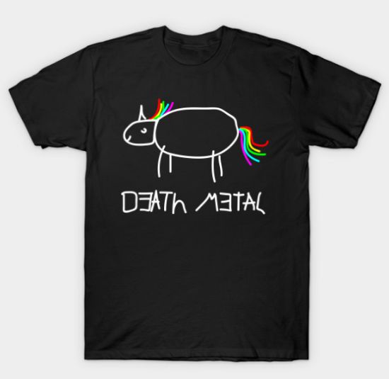 Death Metal rainbow unicorn Tshirt Death Metal rainbow unicorn Tshirt