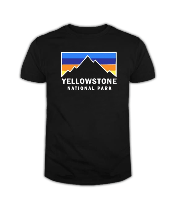 Yellowstone-National Park Retro Mountain Colors Tshirt Yellowstone-National Park Retro Mountain Colors Tshirt