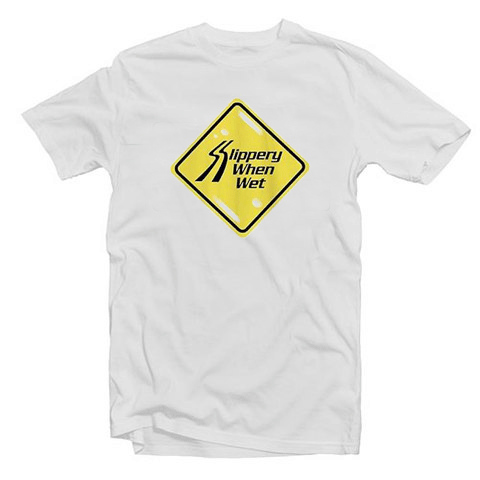 Bon Jovi Slippery When Wet White Unisex Tshirt Bon Jovi Slippery When Wet White Unisex Tshirt