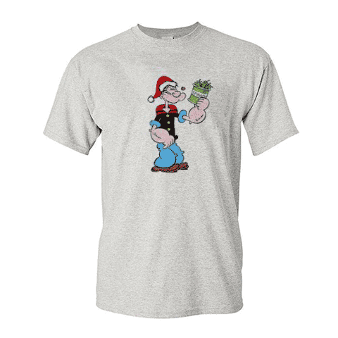 Popeye Christmas Hat Tshirt Popeye Christmas Hat Tshirt