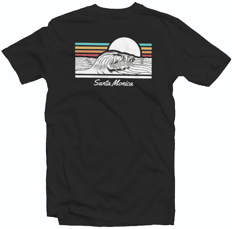 Santa Monica Beach Tshirt Santa Monica Beach Tshirt