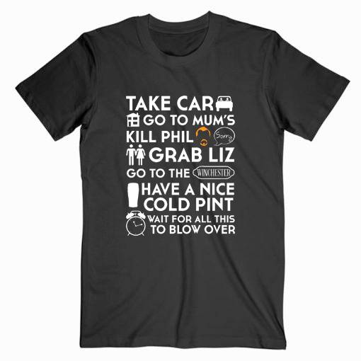 Shaun Of The Dead The Plan Tshirt Shaun Of The Dead The Plan Tshirt