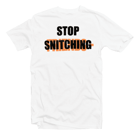 Vlone Friends Orange Stop Snitching Tshirt Vlone Friends Orange Stop Snitching Tshirt