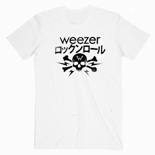 Weezer Skull And Crossbones Music Tshirt Weezer Skull And Crossbones Music Tshirt
