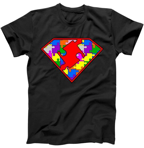 Autism Superhero Puzzle Crest Tshirt Autism Superhero Puzzle Crest Tshirt