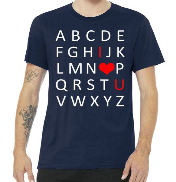 ABC I Love You Cute Funny Valentines Day Tshirt ABC I Love You Cute Funny Valentines Day Tshirt