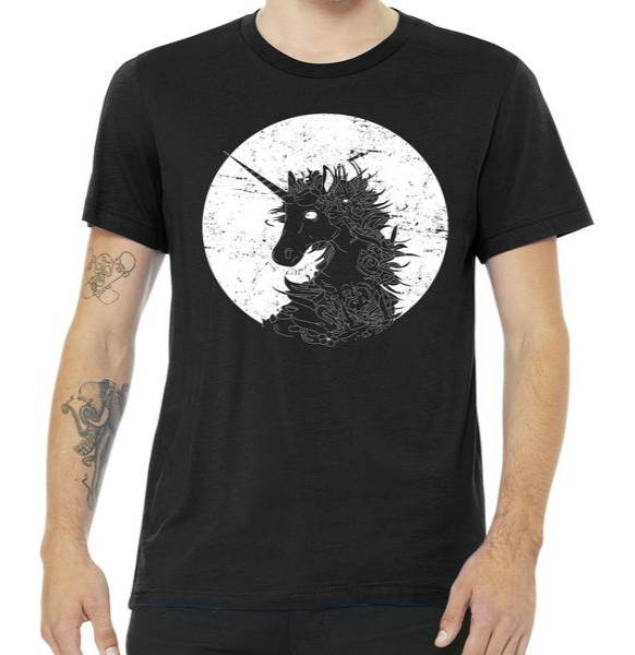 Distressed Unicorn Emblem Tshirt Distressed Unicorn Emblem Tshirt