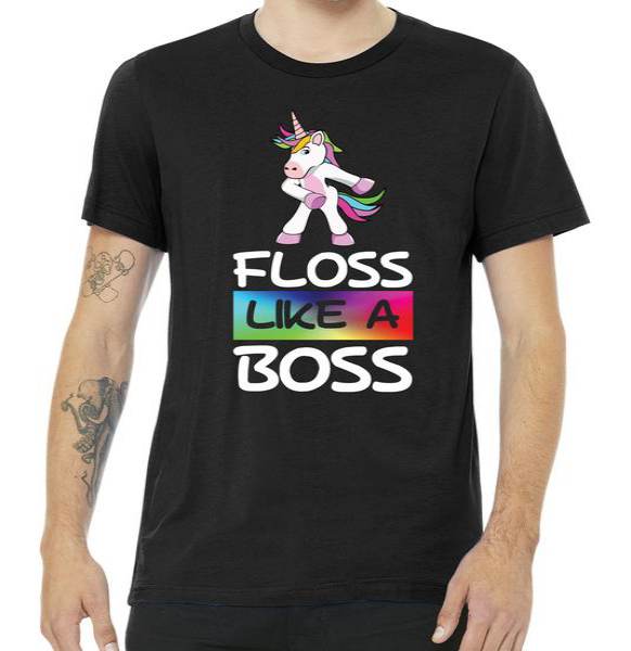 Floss Like a Boss Unicorn Rainbow Tshirt Floss Like a Boss Unicorn Rainbow Tshirt