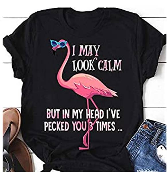 I May Look Calm Flamingo Tshirt I May Look Calm Flamingo Tshirt