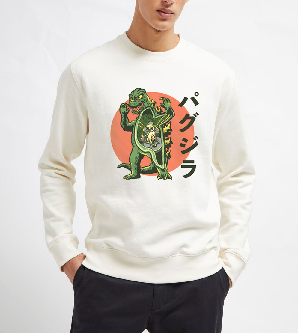 Pugzilla-Sweatshirt-Unisex-Adult-Size-S-3XL Pugzilla-Sweatshirt-Unisex-Adult-Size-S-3XL