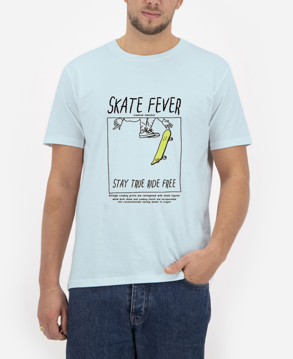 Skate-Faver-Blue-T-Shirt-For-Women-And-Men-S-3XL