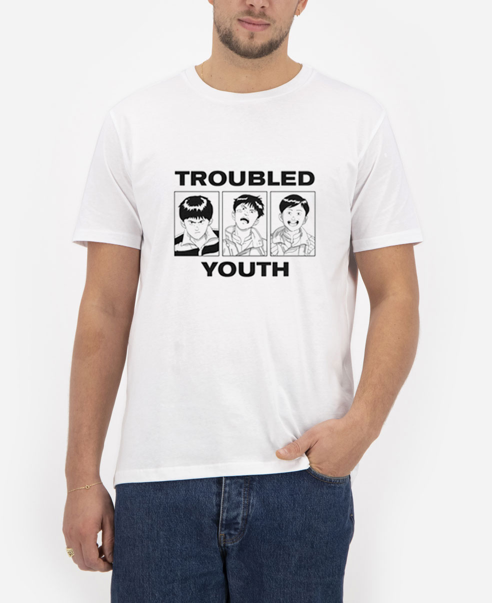 Troubled-Youth-White-T-Shirt-For-Women-And-Men-S-3XL