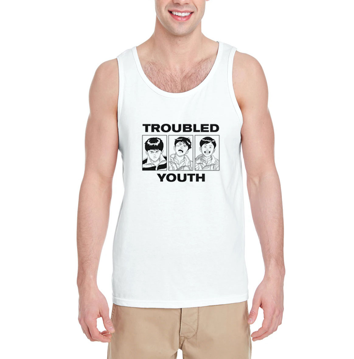Troubled-Youth-White-Tank-Top-For-Women-And-Men-S-3XL Troubled-Youth-White-Tank-Top-For-Women-And-Men-S-3XL