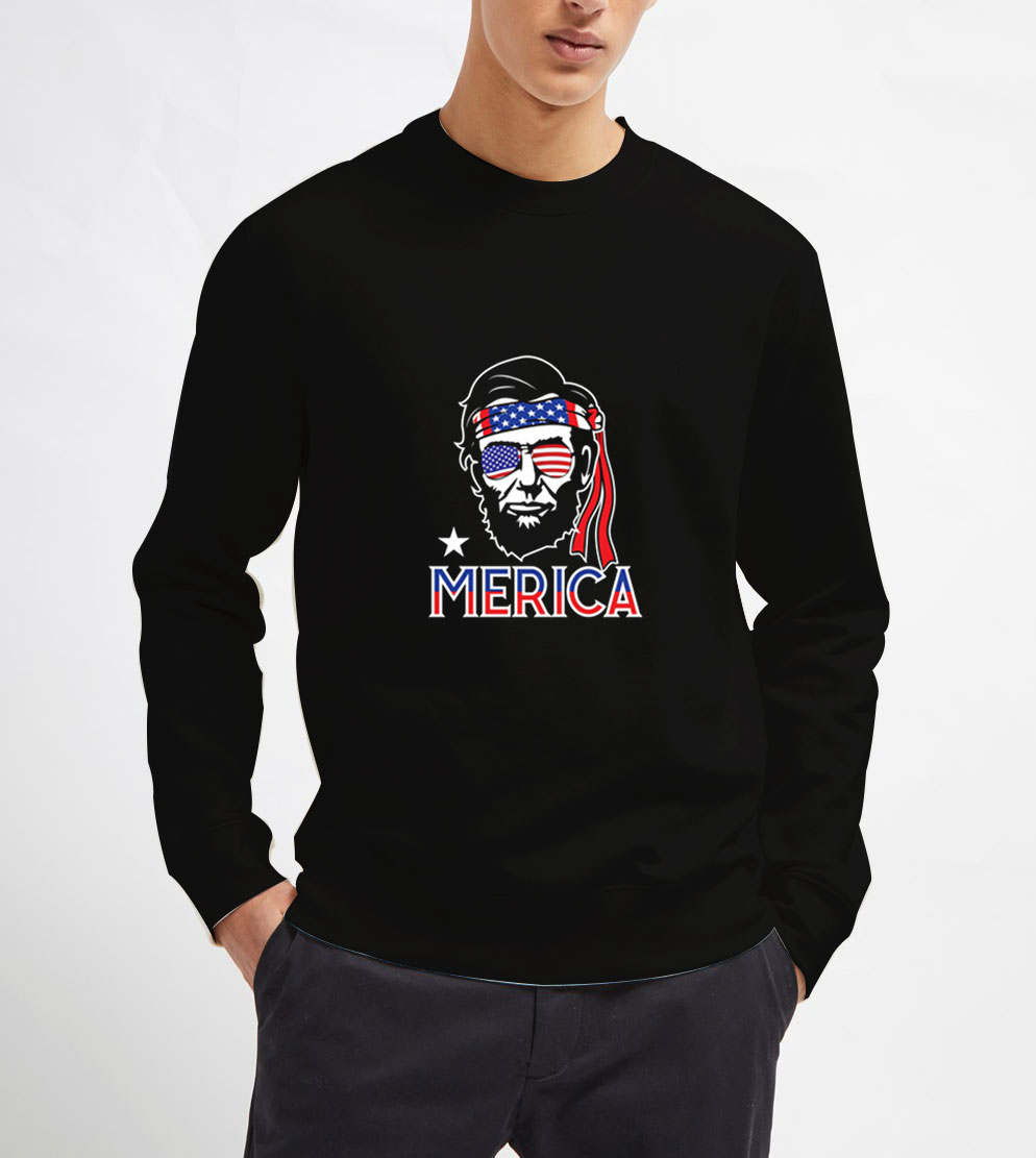 Abraham-Lincoln-Merica-Black-Sweatshirt Abraham-Lincoln-Merica-Black-Sweatshirt