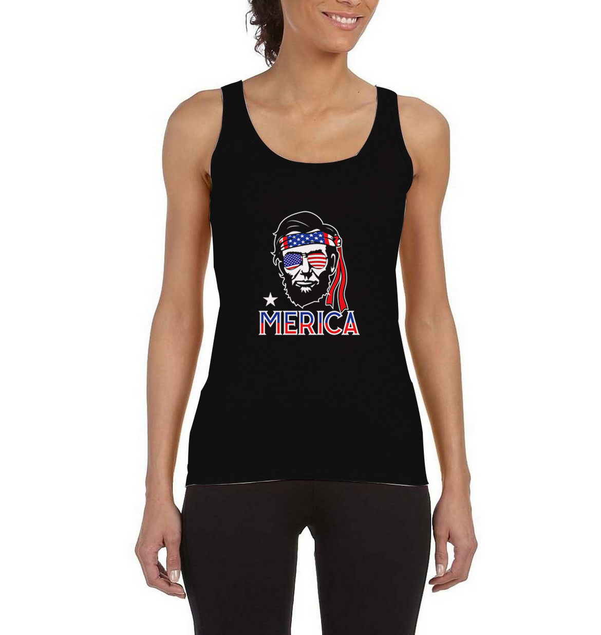 Abraham-Lincoln-Merica-Black-Tank-Top