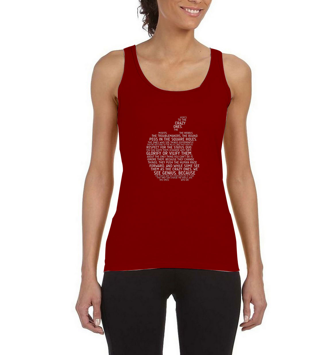 Apple-Typography-Maroon-Tank-Top-For-Women-And-Men-S-3XL
