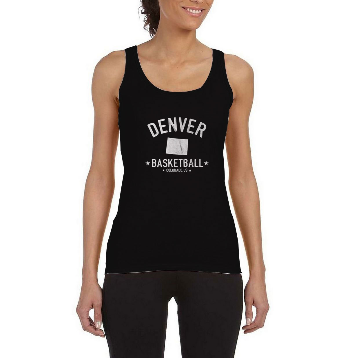 Denver-Rustic-Basketball-Black-Tank-Top