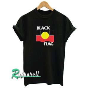 Black Flag X Aboriginal Flag Funny Tshirt