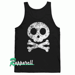 Cute Skull and Cross Bones-Distressed Tank top