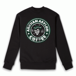 The Joker DC Comics Arkham Asylum-Starbucks Parody Sweatshirt