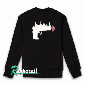 Gun Roses and City Art Unisex Sweatshirt