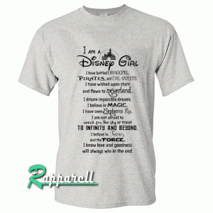 I am a disney girl quote Tshirt
