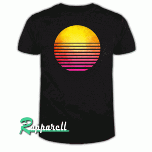 Retro Eighties symbol Sun Totally rad Tshirt