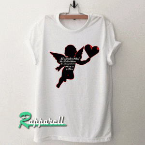 Valentine's Day Gift Cupid with Heart and Love Quote Tshirt