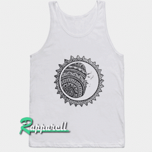 Yin yang moon aztec vintage Adult Tank top