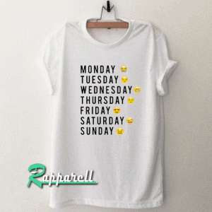 Days Of The Week Emoji Funny Tshirt