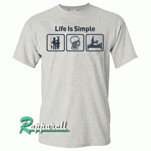 Life is simple Funny Rude Shark Fishing Tshirt