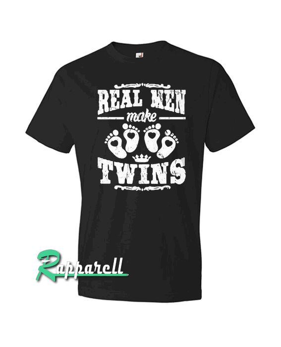 Real Men Make Twins Black Tshirt
