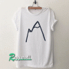 Simple Mountain white graphic Tshirt